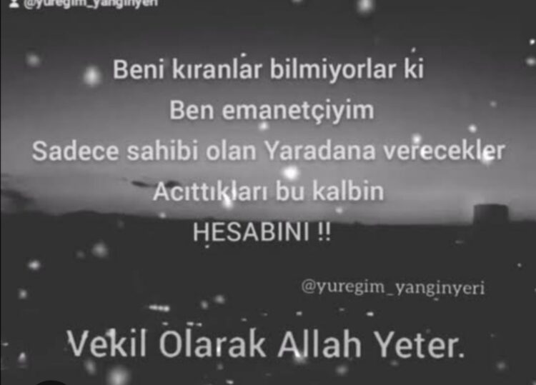 Emanetçiyim de…Sen Sahibsin…