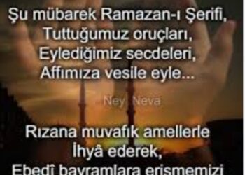 Tuttuğumuz Oruçlar Affımıza Vesile Olsun…Diyorum