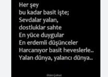 Dünya mı Yalan Bizler mi Yalanız