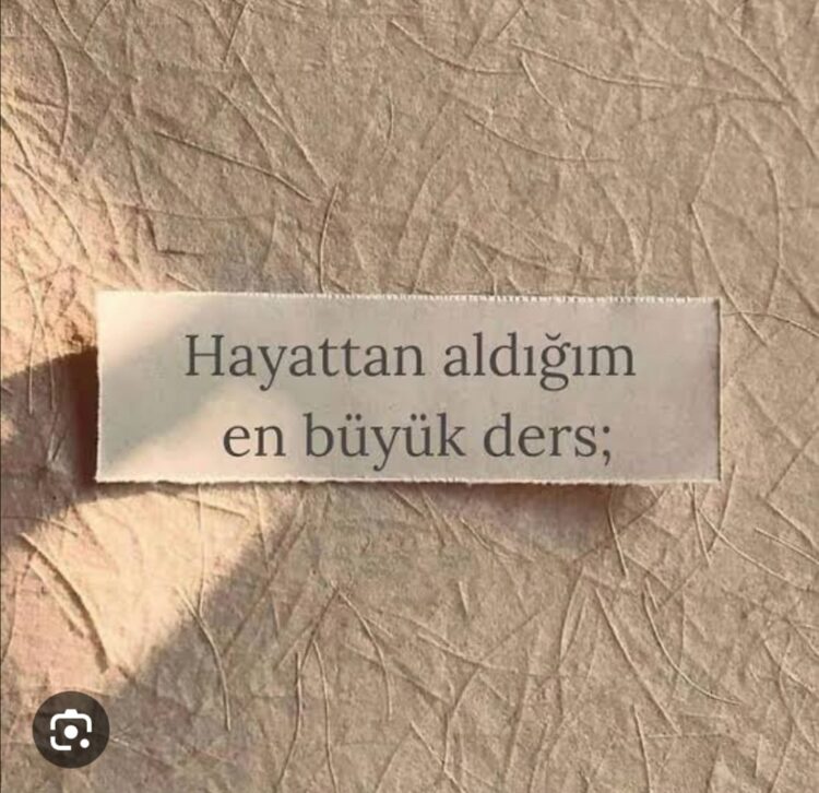 Aldığım En Büyük Ders