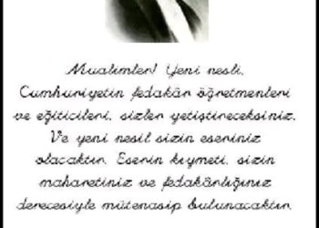 Sevgili Öğretmenlerim…