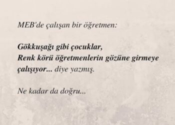 Gökkuşağı Gibi Öğrenciler Renk Körü Öğretmenlere Emanet Edilmesin