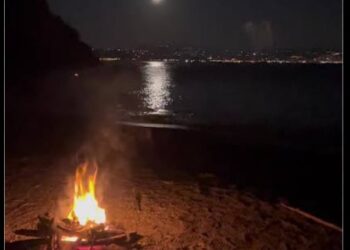 Deniz Kıyısındaki Ateş