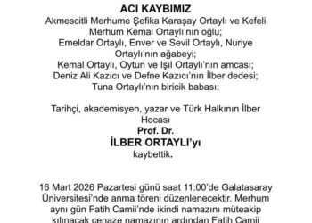 Kiymetli Büyüğümüz İlber Ortaylı Hocamızı Kaybettik