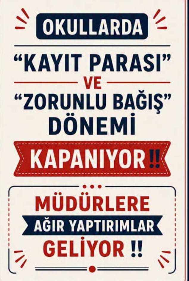 Eğitim Haktır, Zorunlu Bağış Değil!