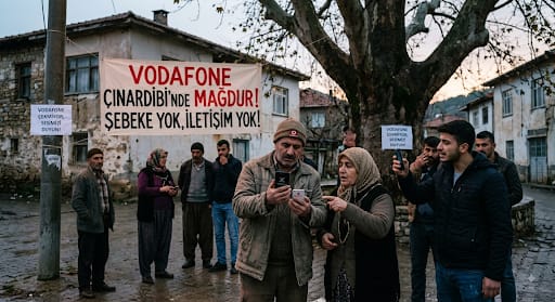 Vodafone Kullanıcıları Çınardibi’nde Mağdur