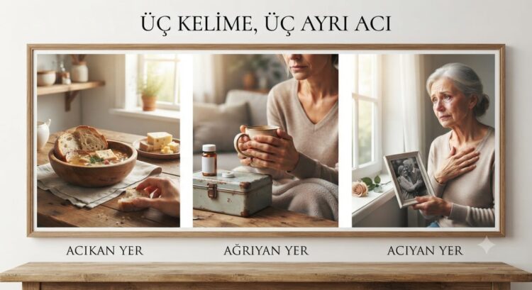 Üç Kelime, Üç Ayrı Acı: Acıkan, Ağrıyan ve Acıyan